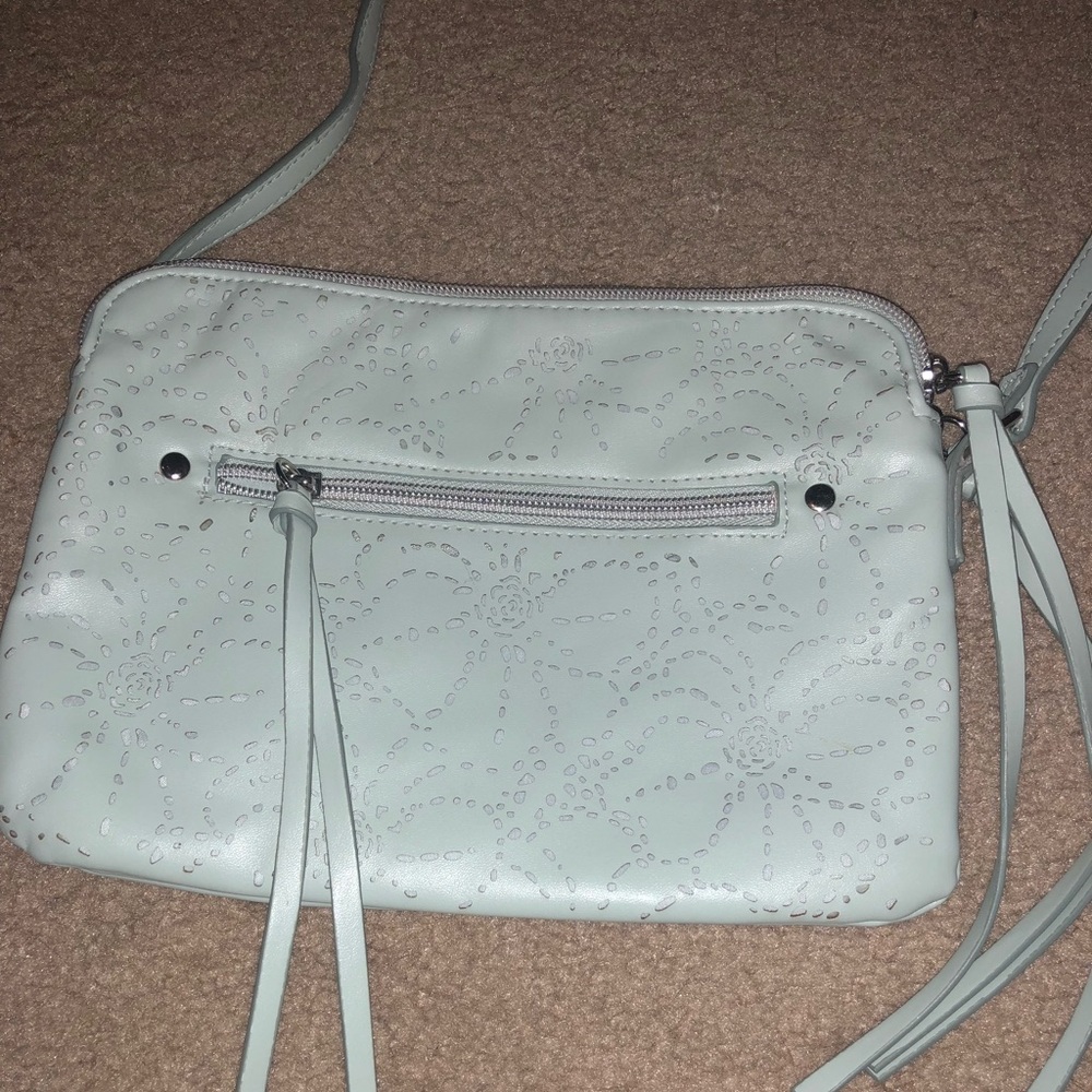 Aqua cross body bag